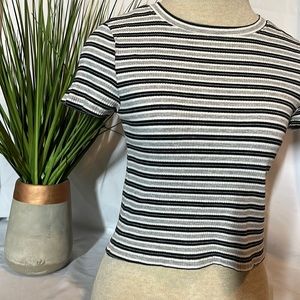 H&M striped crop top